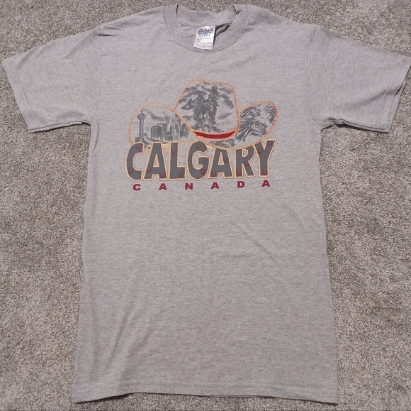 Vintage 2000s RP Calgary Canada Stampede Style T-Shirt in Charcoal Grey 》Size: S - Picture 2 of 4